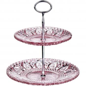 Premier Pink Glass Cake Stand – 25×23×23 cm