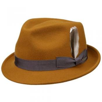 Cognac Wool Felt Trilby Hat by Stetson
