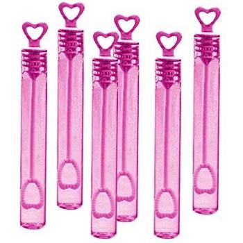 48 Flacons de Bulles de Savon en Forme de Cœur avec Rose