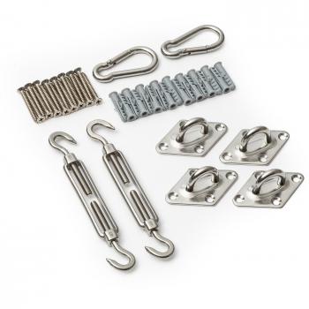 Kit de fixation en acier inoxydable 24 pièces pour voiles d’ombrage
