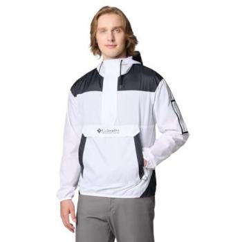 Columbia Challenger II Regenwindjacke mit Kapuze, schwarz/weiss, L – Herren