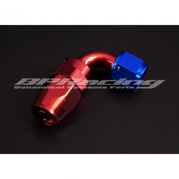 Conector de manguera 8AN 90 grados para aceite y combustible con bloqueo Push On