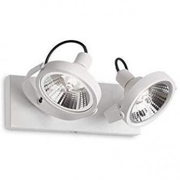 Glim 2 Light White Ceiling Fixture