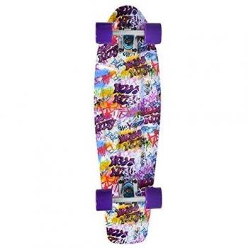 Skateboard para Niños Kitty 27, Ruedas de PU 85A, ABEC 7, Ejes de Aluminio, Gomas de Dirección 90A