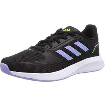 Adidas Damen Runfalcon 2.0 Road Laufschuh – Core Schwarz/Lila Hell/Mintgrün, Größe 41 ⅓