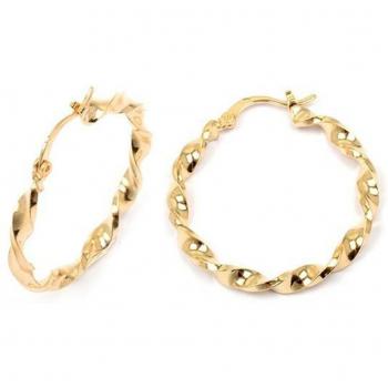 Ouro Torsades Brincos 40×3mm