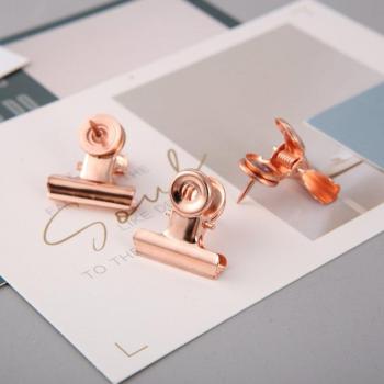 Punaises en métal or rose pour bureau, 9 pièces/boîte