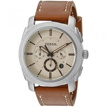 Fossil Männliche Lederuhr FS5131, analog, Quarz, braun
