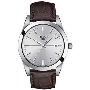 Tissot Homme Classique Argent 42 mm Acier Quartz Cuir Brun T127.410.16.031.01