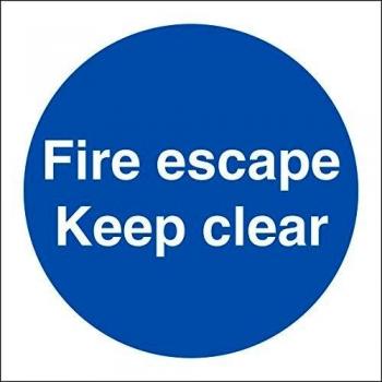Castle Fire Escape Sign 100mm x 100mm