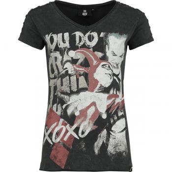 Batman/Harley/Joker T-Shirt für Damen – Schwarz – S