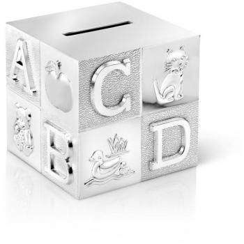 Zilverstad Tirelire Cube Grand ABC
