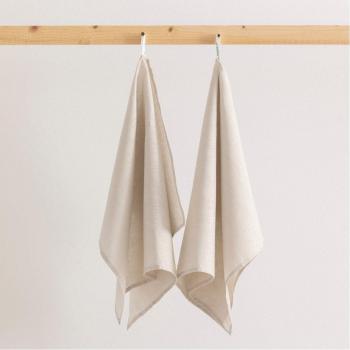 Set de torchons culinaires en lin, 45x70 cm, double