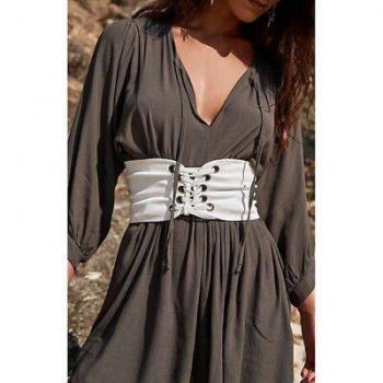 Ceinture élastique large boucle femme