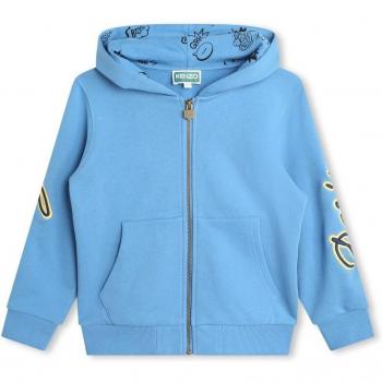 Pull en molleton avec capuche et zip pour garçon Kenzo Kids
