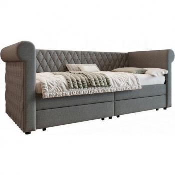Grupo de 6 Sillas para Comedor 360° en Lino Beige con Soporte Negro