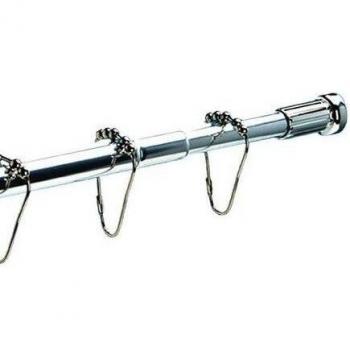 Dunelm Mainstream Expanding Bath Rail Chrome