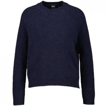 BOSS Strickpullover aus Alpaka-Mix mit Rundhalsausschnitt, Größe M