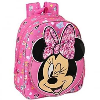 Minnie Mouse-Mochila Infantil Minnie Mouse Lucky Rosa (28 x 34 x 10 cm)