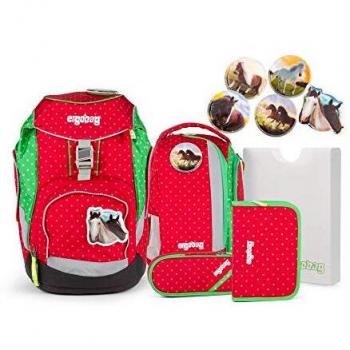 ERGOBAG Schulranzen-Set, Rot Dots 25 x 22 x 35 cm