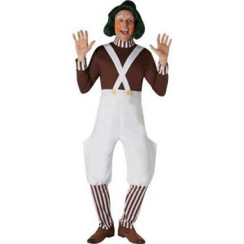 Willy Wonka Oompa Loompa Verkleedkostuum M Bruin/Wit