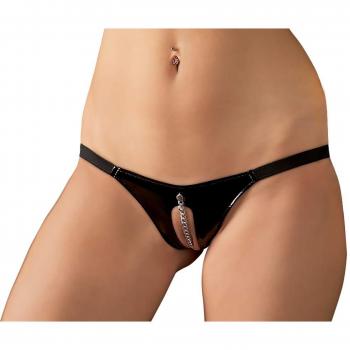Black Level ouvert String mit Kette groß/X-Large