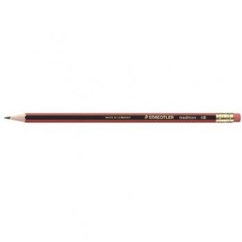 Staedtler 112 Tradition HB Pencil Rubber Tip Red/Black Barrel