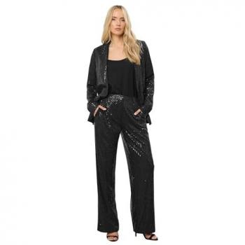 Pantalon à Sequins Noirs Long Tall Sally