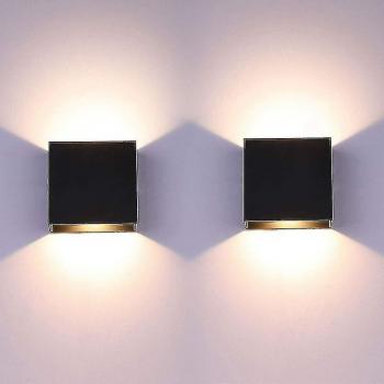 Lámpara de pared LED 6W negra para interiores