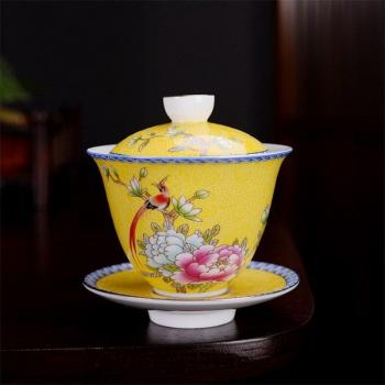 Travel Tea Set with Hand-painted Gaiwan