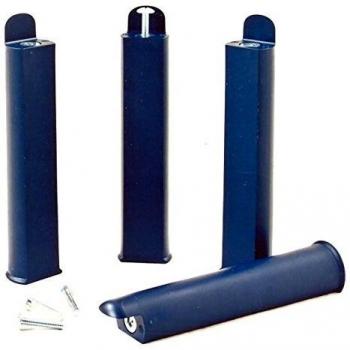 Pieds de meuble 28 cm bleus pour cadre à lattes