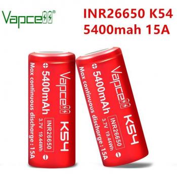 VapCell INR 26650 5400mAh 15A rechargeable li-ion battery