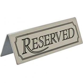 Double-Sided Stainless Steel Reserved Sign