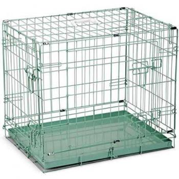 Zwei‑Tür-Hundekäfig von Beeztees – Grüntönung – 62 × 44 × 49 cm