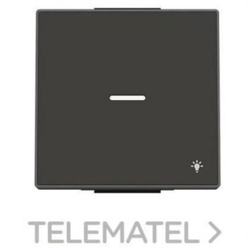 Tecla pulsador luz con indicador luminoso negro Niessen Sky