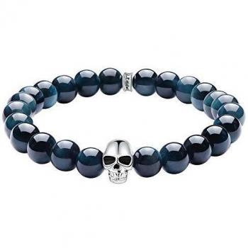 Personalized J.Endéar Skull & Tiger Eye Gemstone Band