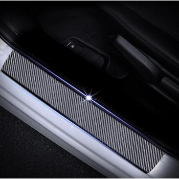 Skoda Rapid 4D Carbon Fiber Vinyl Scuff Plate Protector Stickers