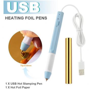 Stylo d'estampillage USB 0,8mm/1,5mm avec papier à foil