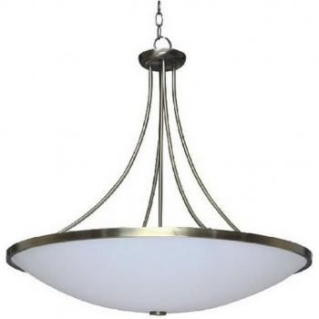 Lampada A Sospensione Monza in Ottone e Metallo con Finitura Vetro, Bianco