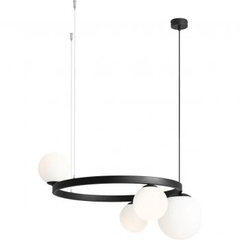 Lampada sospensione ALDEX Garda 4 “Eleganza Rotonda Nera”