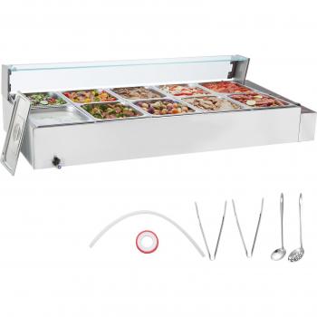 Chauffe-Plat Buffet à 10 Pots de 7,6 L – 1700 W