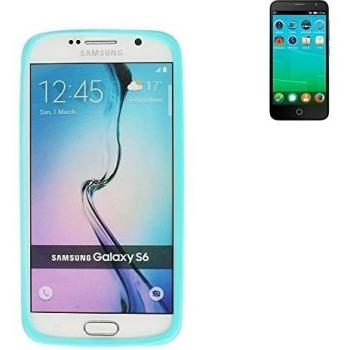 Funda de TPU con marco protector para Alcatel One Touch Fire E, turquesa