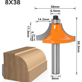 Large Corner Round Over Router Bit