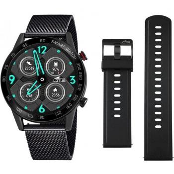 Smartwatch Lotus 50018/1, Bracelet en Acier Inoxydable 316L, Compatible Bluetooth, pour Homme Actif