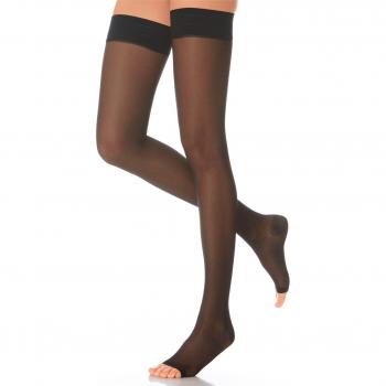 Schwarze Selbsthaftende Stützstrümpfe (1 Paar) – Damen, Größe 6