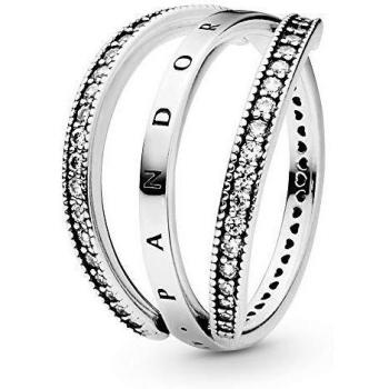 Pandora Joyería Anillo de Plata Corazones Girando 197404CZ