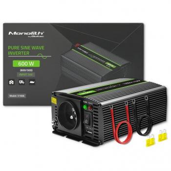 Inversor Qoltec Monolith 600W Auto Negro