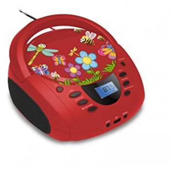 Radio‑CD USB WeKids – Rouge Insecte – 2 W RMS