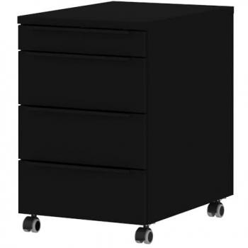 Lomadox Rollcontainer MEMPHIS-01, Büromöbel, schwarz