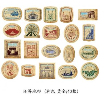 40 Pcs Retro Scrapbook Stickers for Diary